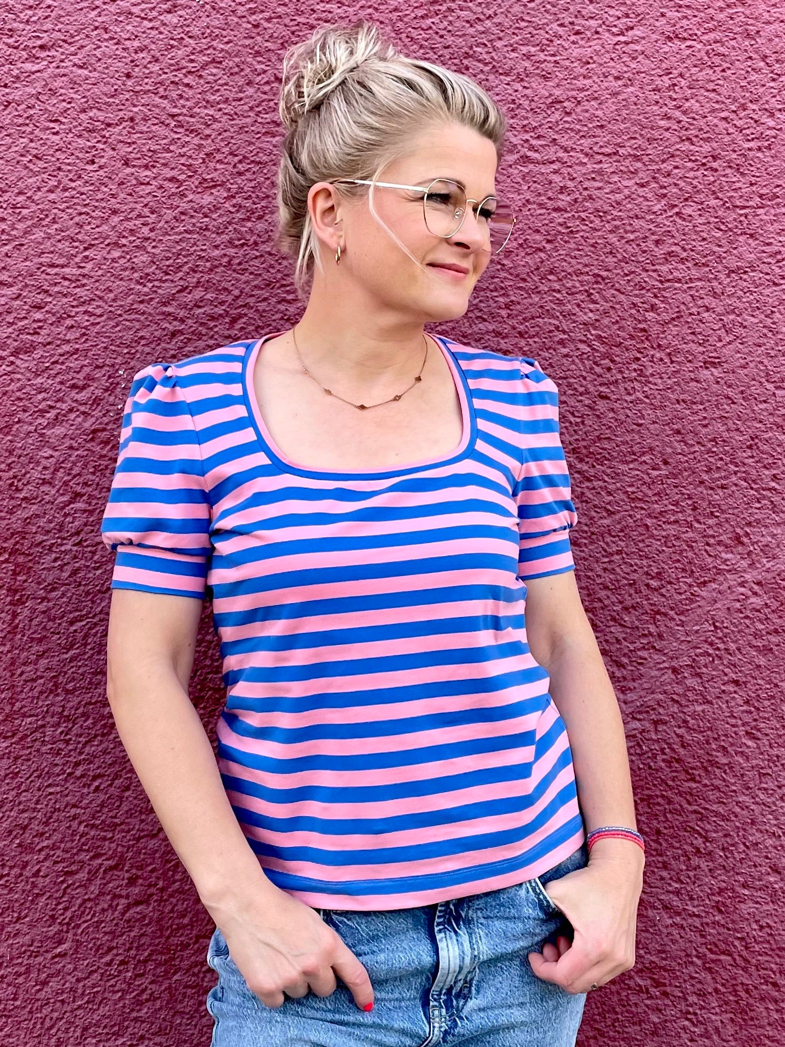 schnittmuster-berlin-shirt-jackie-sommershirt-mit-puff-rmel-gr-34-50 image 5