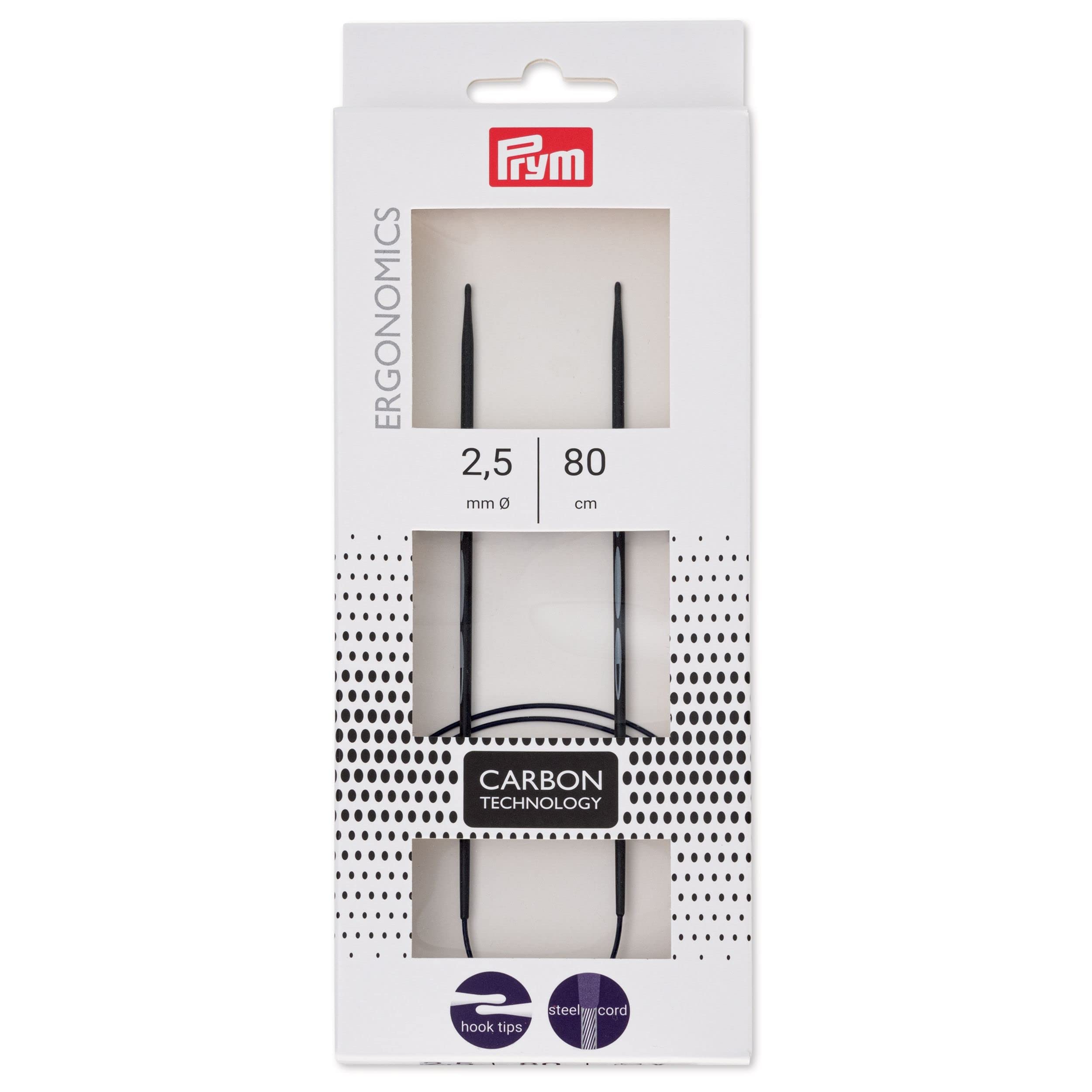 prym-215301-ergonomics-carbon-rundstricknadeln-80-cm-2-50-mm image 1
