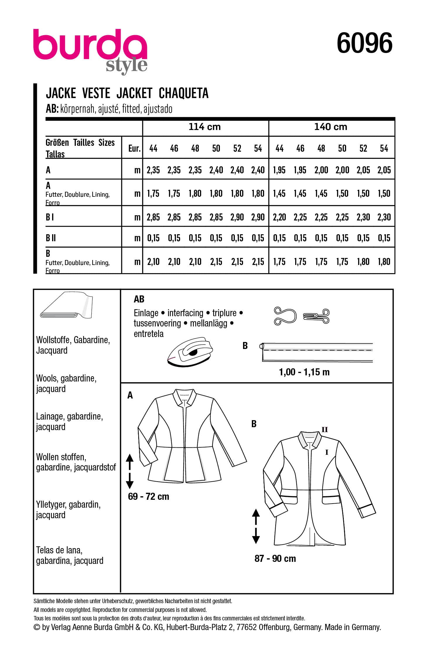 burda-style-6096-schnittmuster-jackenvariationen-damen-gr-44-54-papierschnittmus image 2