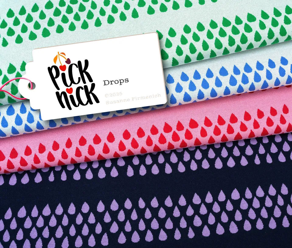 albstoffe-picknick-drops-bio-jacquard-jersey image 1