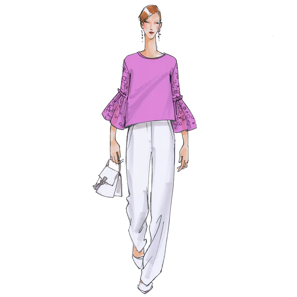 schnittmuster-berlin-meret-e-book-sommerbluse-damen-mit-r-schen-rmeln-und-schlit image 1