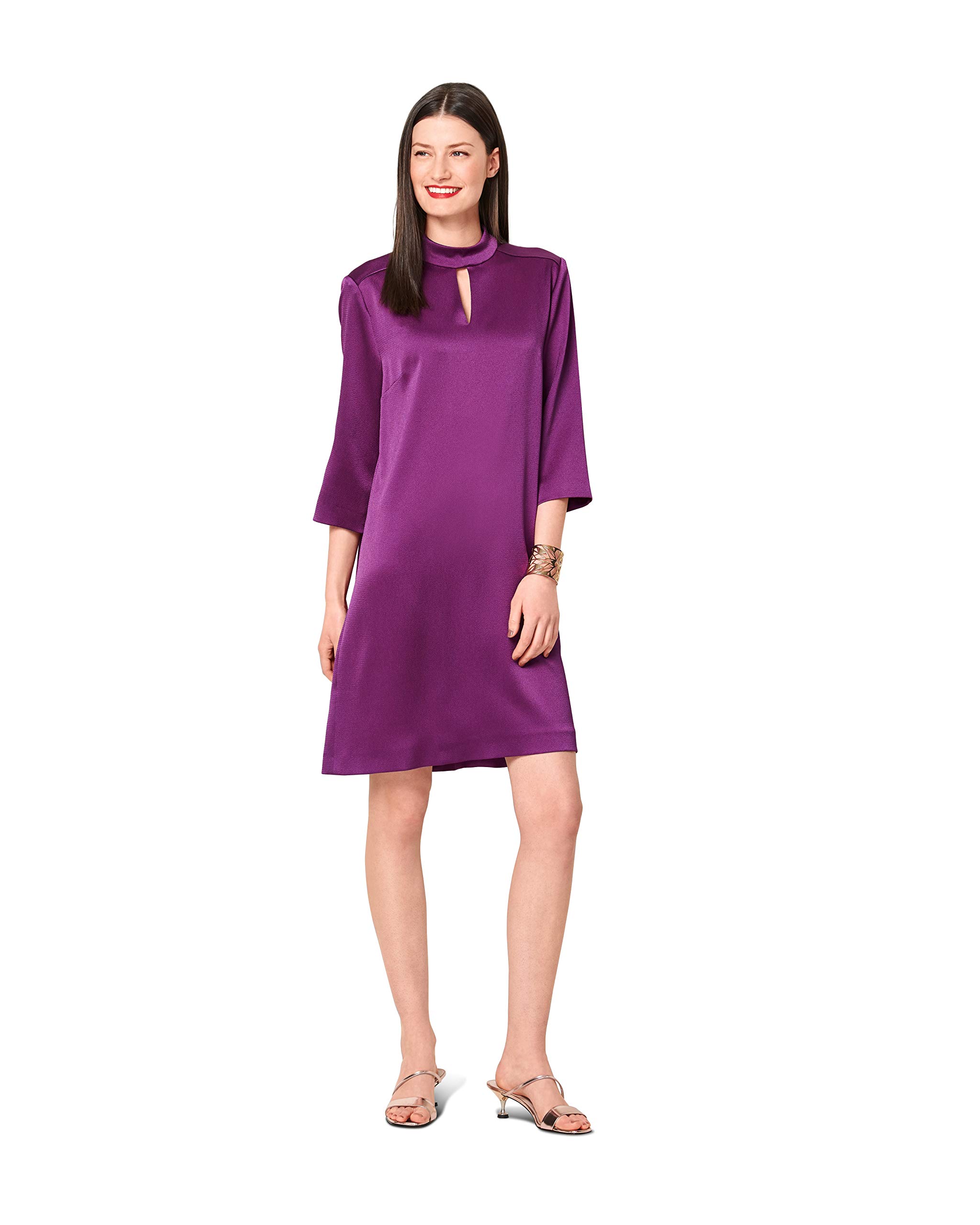 burda-style-schnittmuster-set-kleid-damen-gr-34-44-2-looks-bindekragen-stehkrage image 4