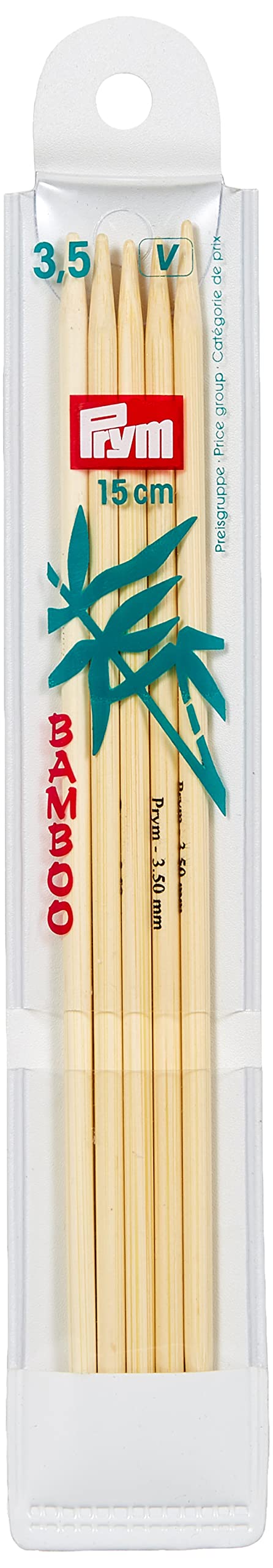 prym-bambus-strumpf-und-handschuhstricknadeln-3-5-mm-15-cm-nadelspiel-mit-5-nade image 2