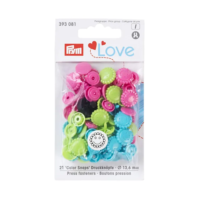 prym-love-color-snaps-druckkn-pfe-blume-13-6-mm-t-rkis-gr-n-pink image 1