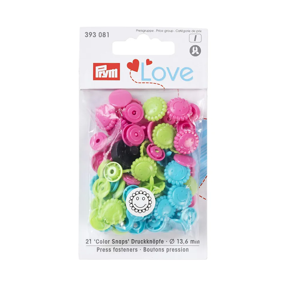 prym-love-color-snaps-druckkn-pfe-blume-13-6-mm-t-rkis-gr-n-pink image 1