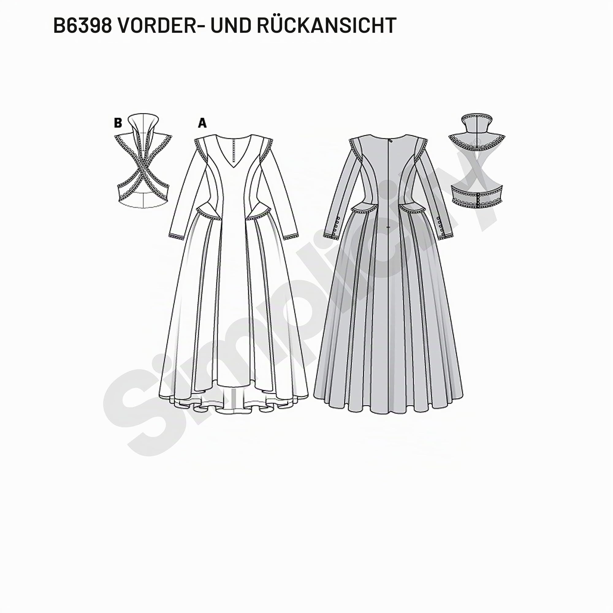 burda-style-6398-renaissance-outfit-damen-gr-34-44 image 3