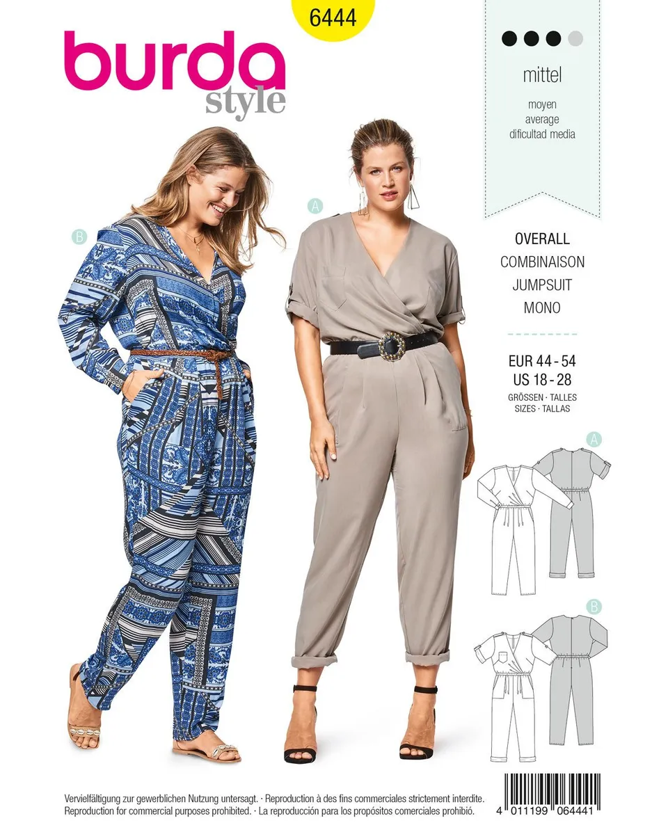 burda-style-6444-overall-schnittmuster-gr-44-54 image 1