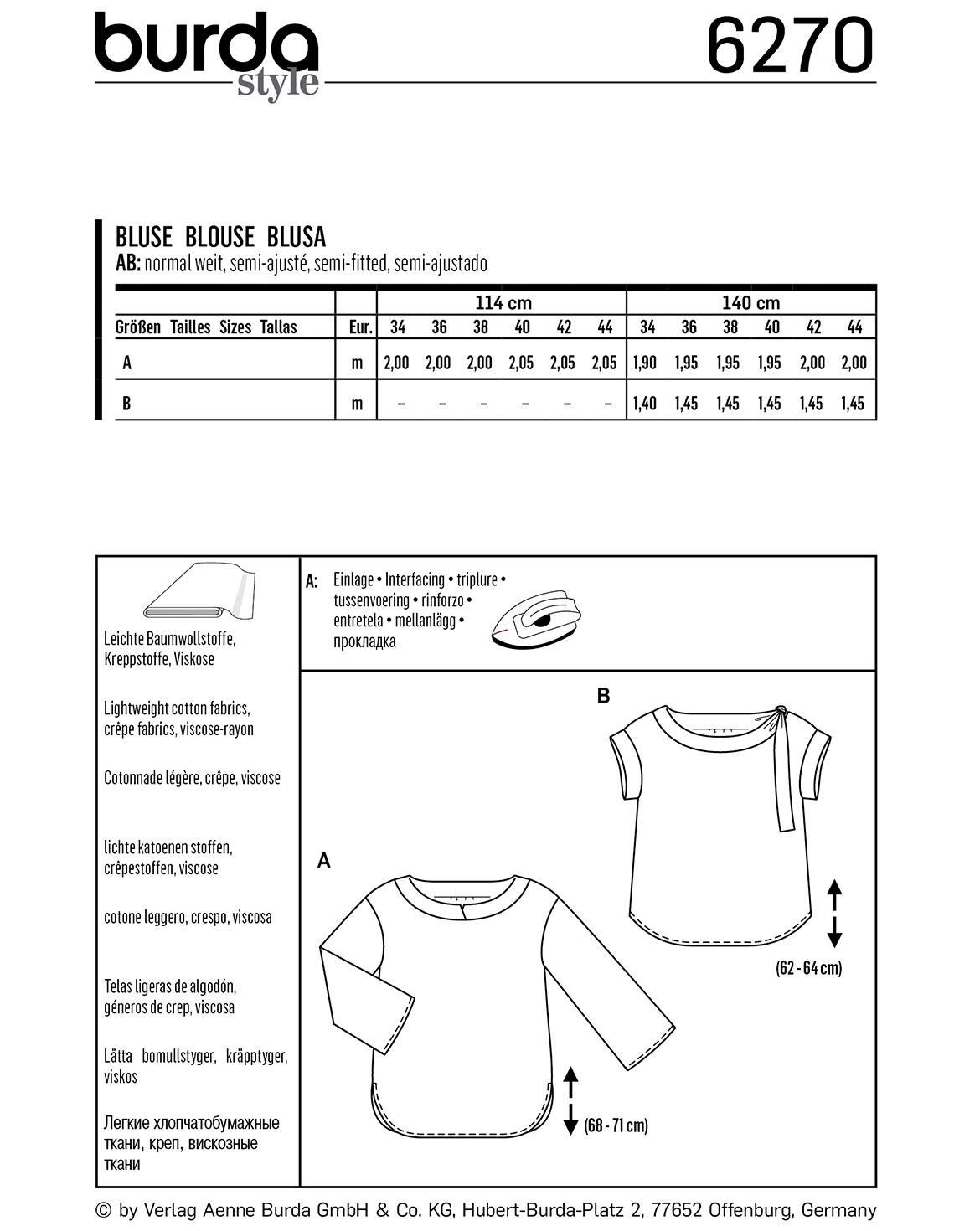 burda-schnittmuster-6270-damen-bluse-gr-34-44-schwierigkeit-l2 image 7
