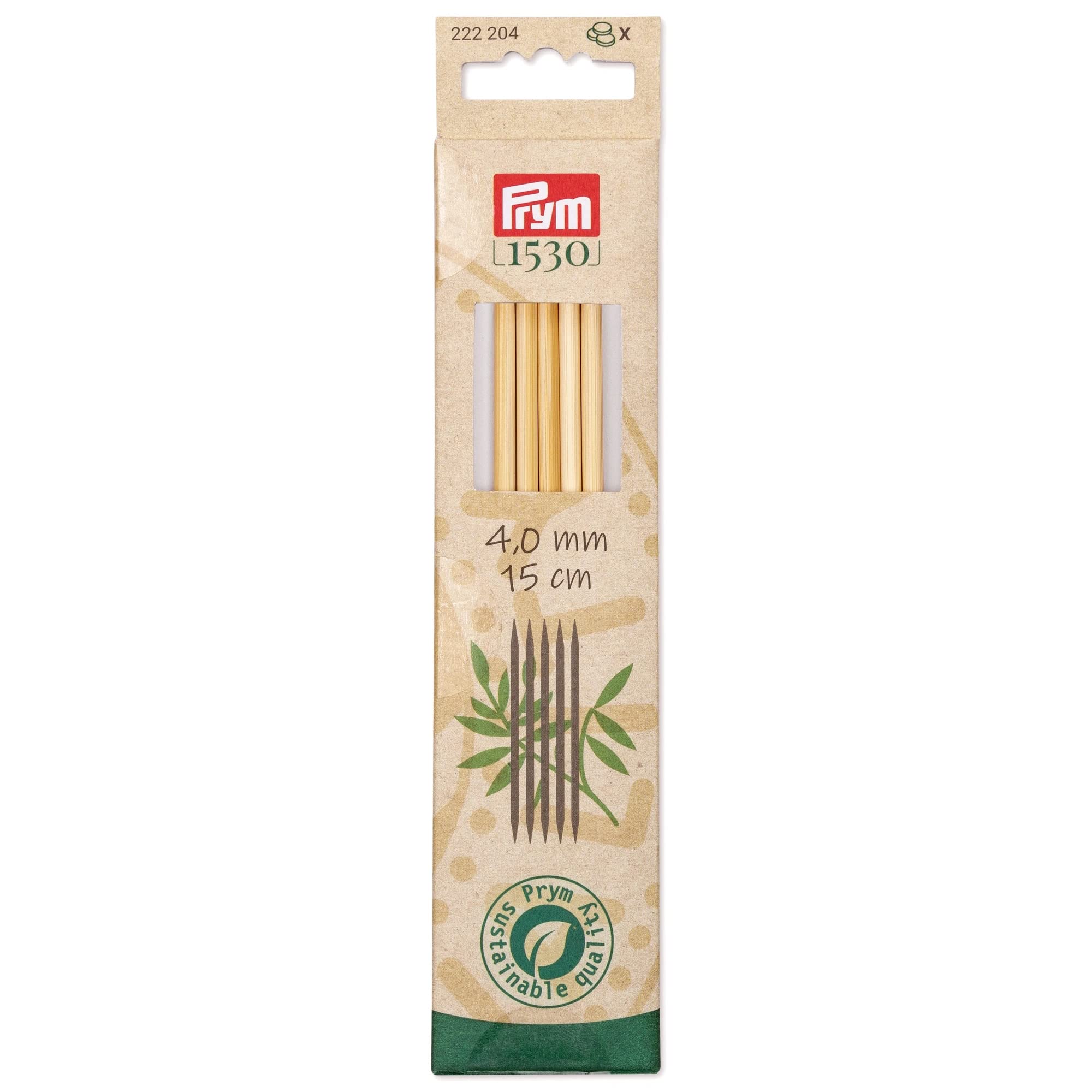 prym-222204-strumpfstricknadeln-bambus-4-0-mm-15-cm-5-st-ck image 1