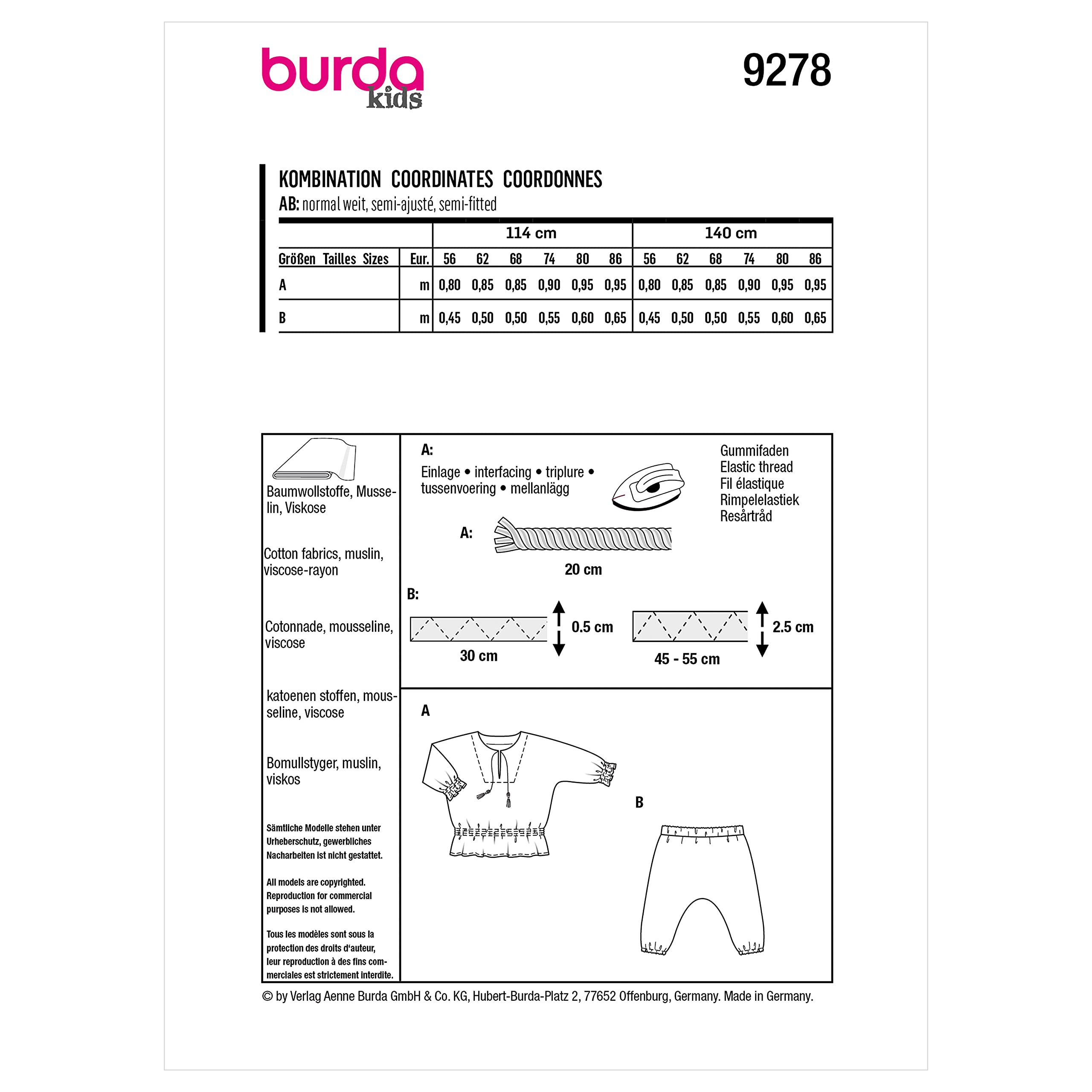 burda-style-9278-schnittmuster-shirt-und-hose-kids-gr-56-86-level-2-leicht image 2