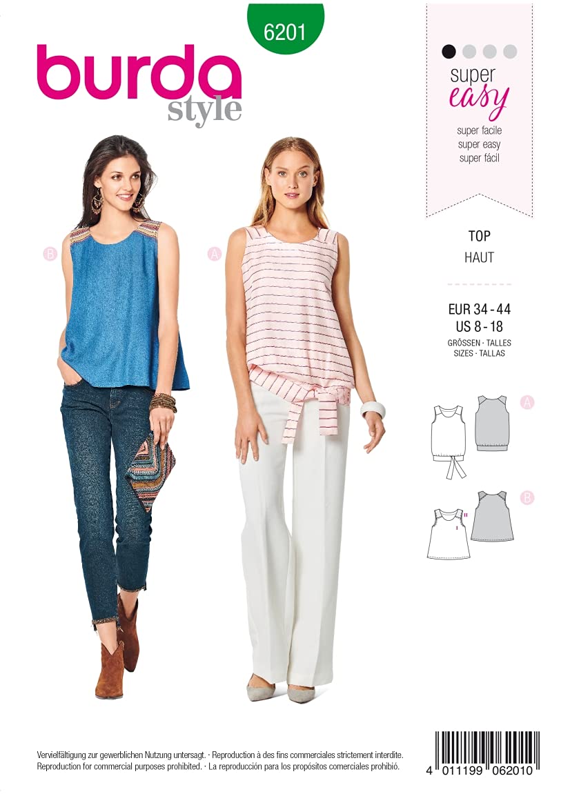 burda-style-6201-tr-gershirts-schnittmuster-damen-sommer-tops image 2