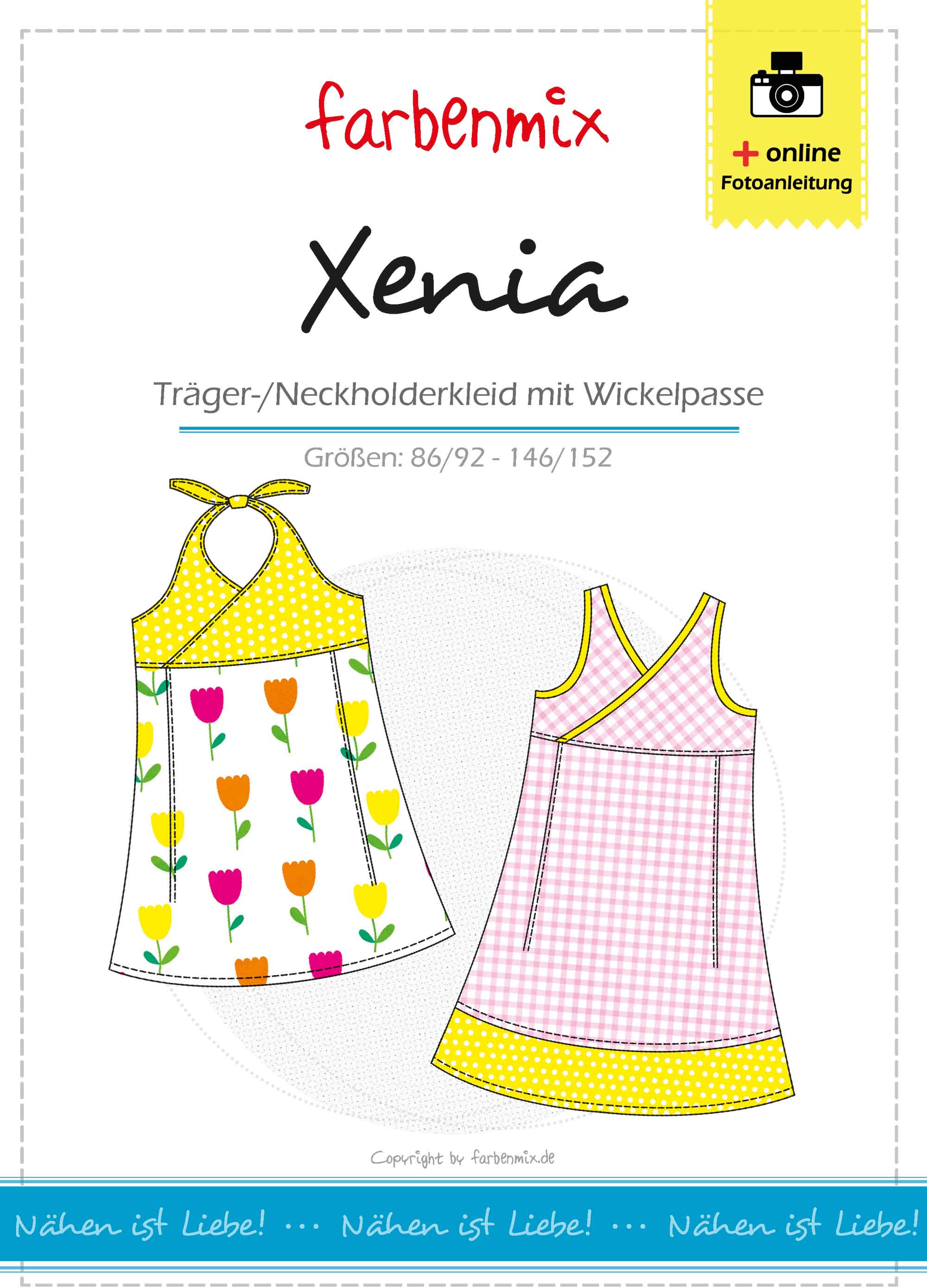 farbenmix-xenia-kinderkleid-mit-wickeloberteil-schnittmuster-ebook-gr-86-152 image 1