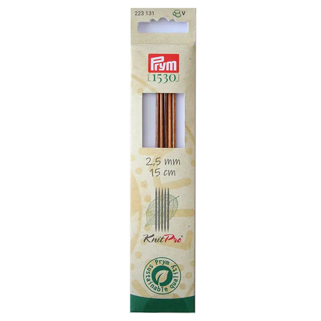 prym-223131-strumpfstricknadeln-natural-holz-15-cm-2-50-mm image 1
