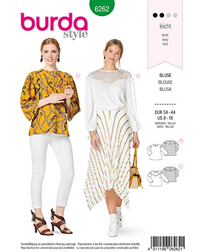 burda-style-6262-bluse-damen-34-44-mit-spitzenpasse-schnittmuster image 2