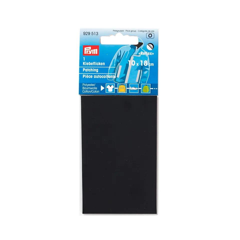 prym-929513-klebeflicken-reflektierend-10-x-18-cm-schwarz image 1