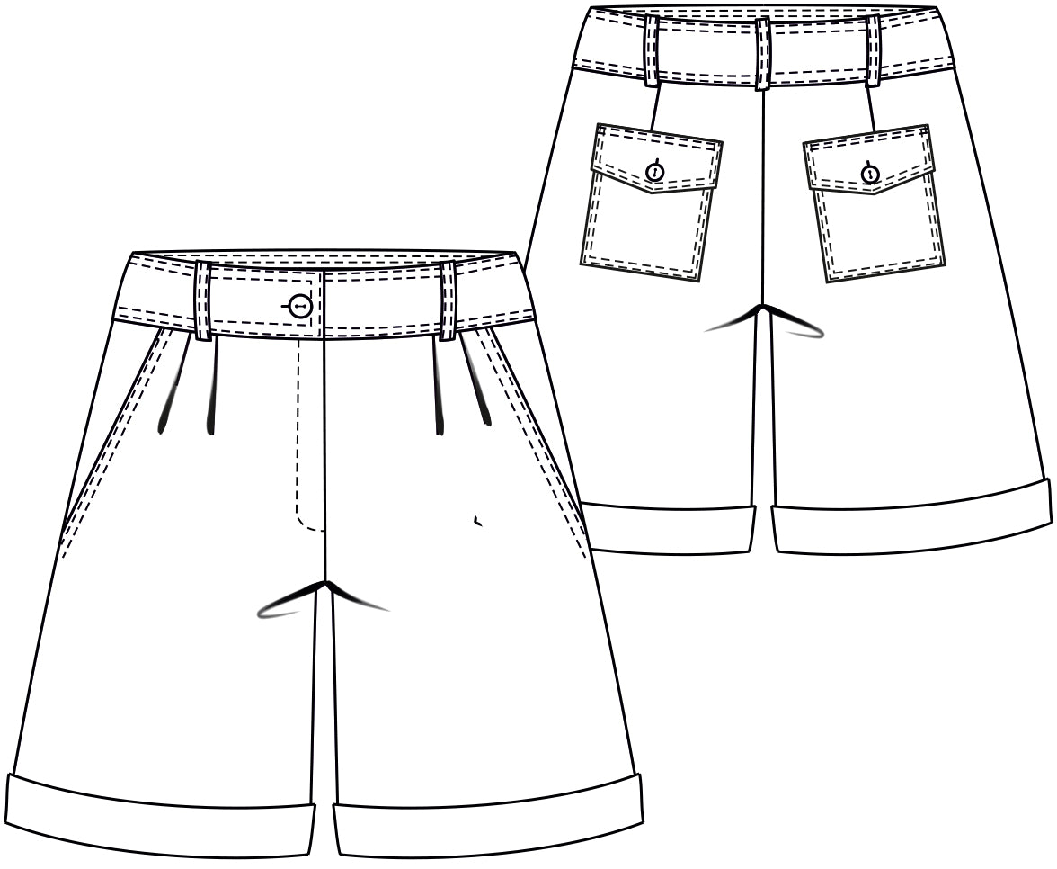 schnittmuster-berlin-shorts-katja-damen-bermuda-schnittmuster-gr-34-50 image 2