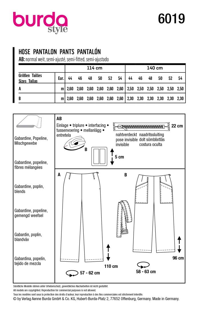 burda-style-schnittmuster-6019-hosen-mit-rei-verschluss-und-g-rtel-damen-gr-44-5 image 7