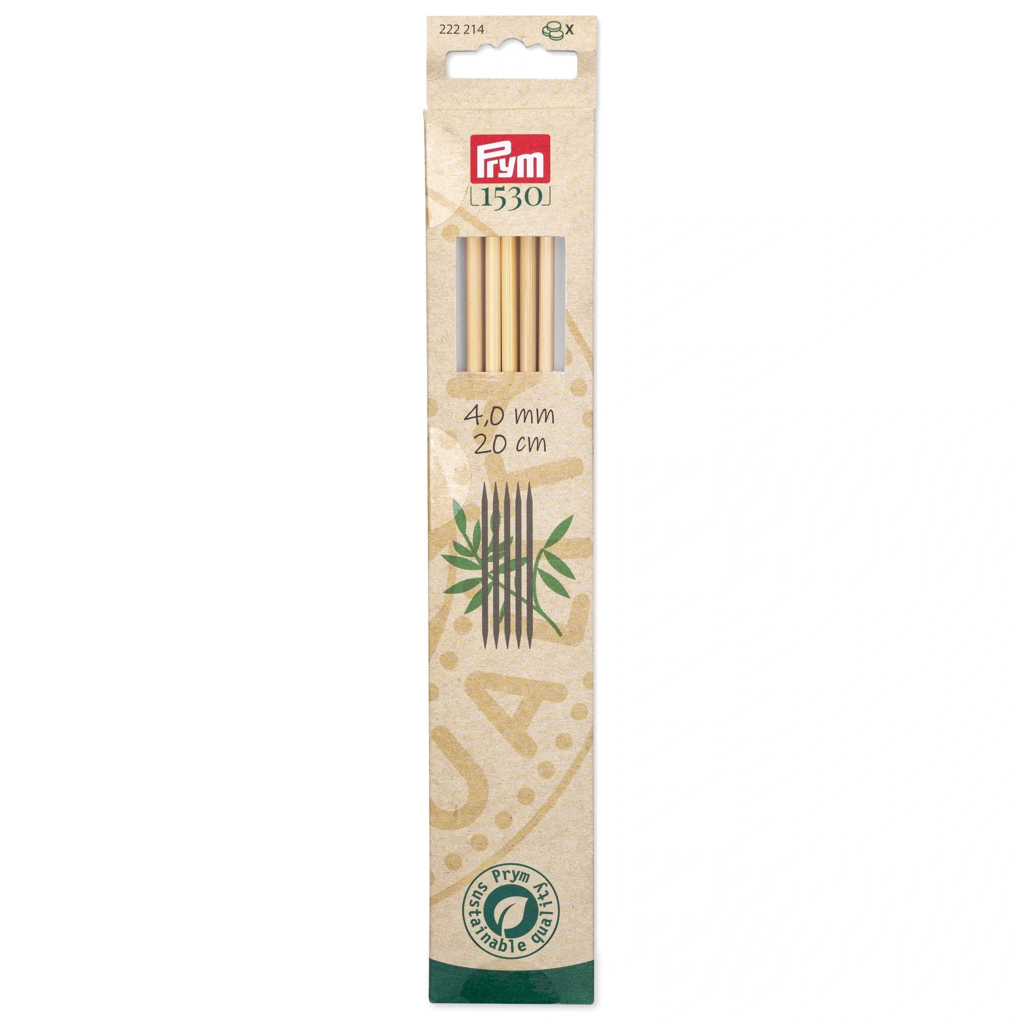 prym-1530-strumpfstricknadeln-bambus-20-cm-4-mm image 1