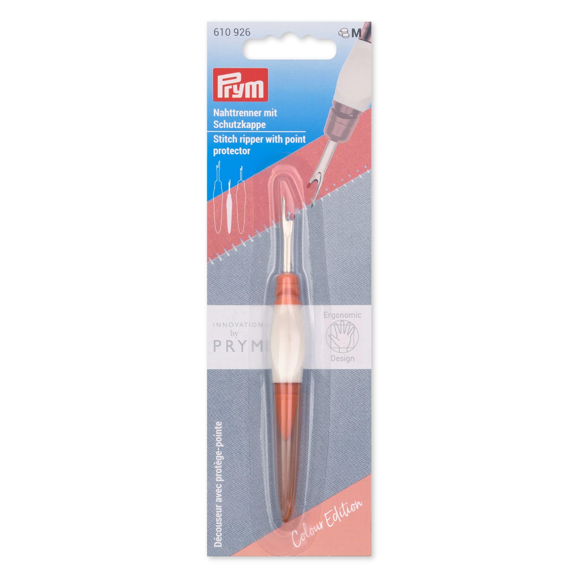 prym-prym-ergonomics-nahttrenner-klein-aprikose-mit-kugelspitze image 1
