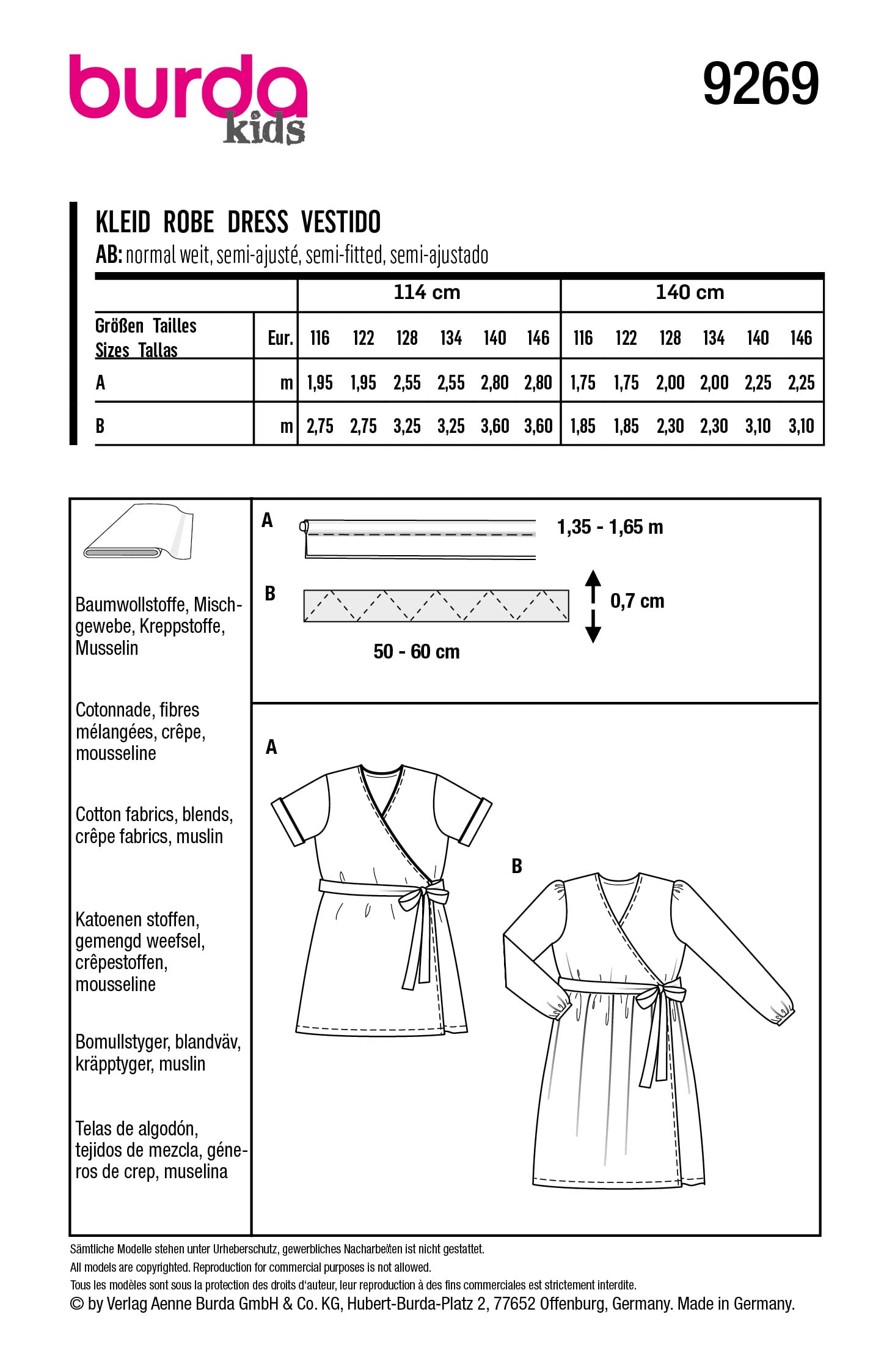 burda-style-9269-schnittmuster-kleid-kids-gr-116-146 image 2