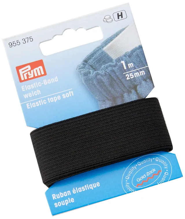 prym-elastic-band-weich-25-mm-schwarz-gummiband-meterware image 1