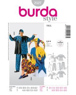burda-style-schnittmuster-2527-till-eulenspiegel-harlekin-kost-m-damen-herren-gr image 4
