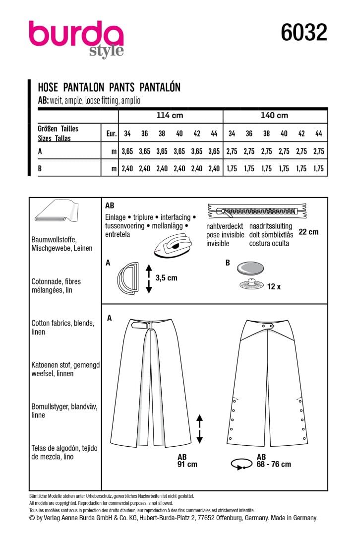 burda-style-6032-papierschnittmuster-damen-hose-mit-weitem-bein-gr-34-44 image 7