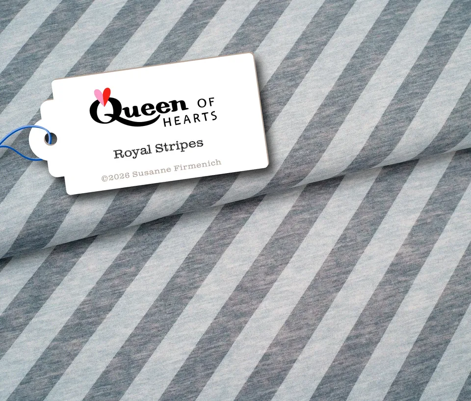 albstoffe-queen-of-hearts-royal-stripes-bio-sweat-meterware image 1
