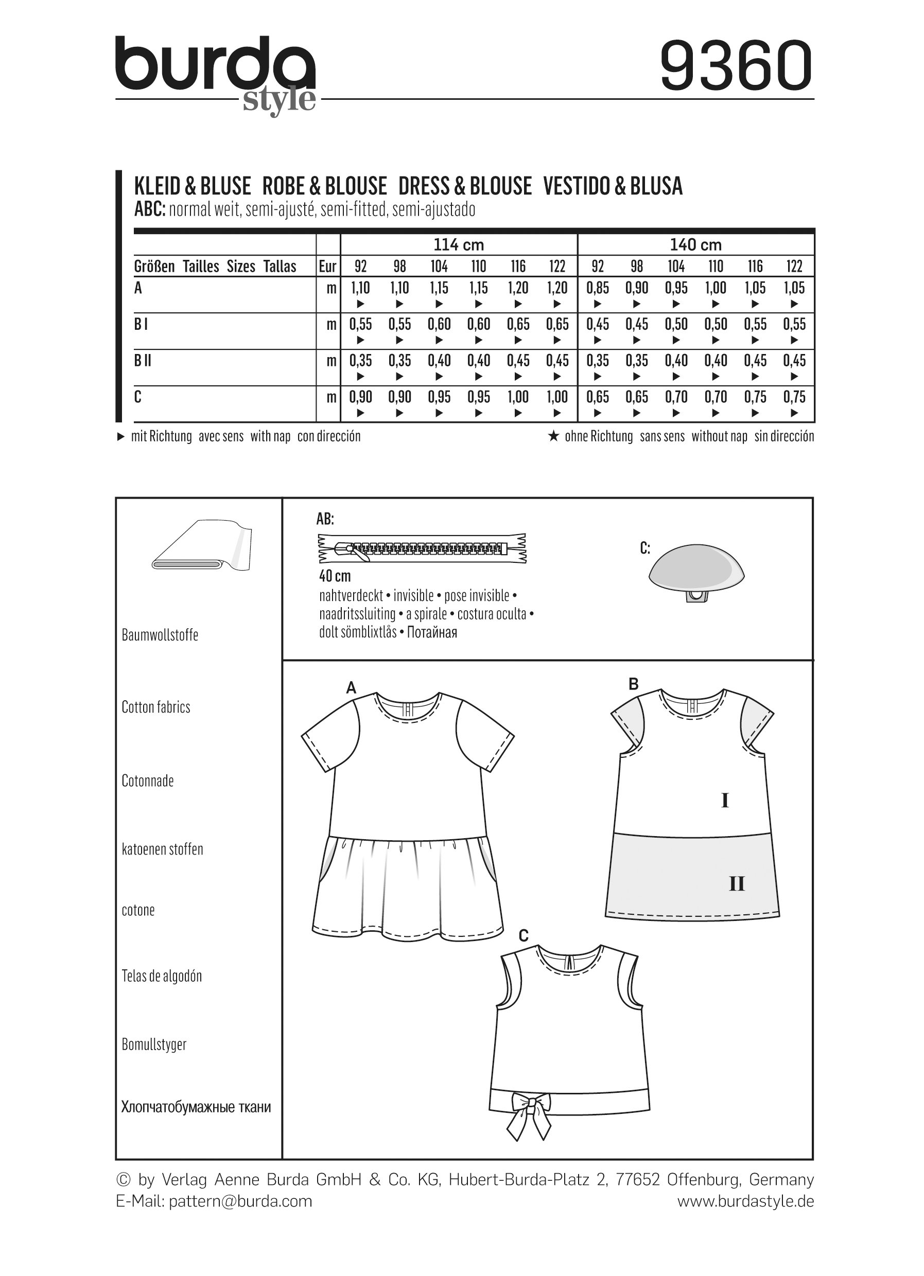 burda-style-9360-schnittmuster-kleid-bluse-und-rock-f-r-kids-gr-92-122 image 4