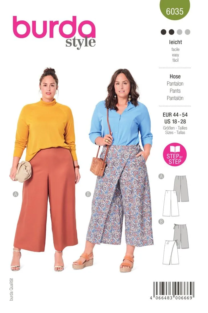 burda-style-6035-damen-hose-marlene-wickeloptik-papierschnittmuster-gr-44-54 image 1