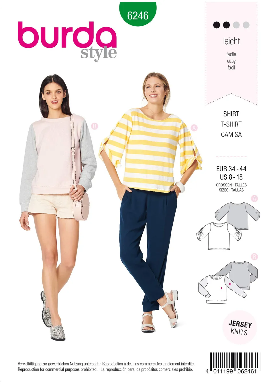 burda-style-6246-shirt-damen-34-44-schnittmuster image 1