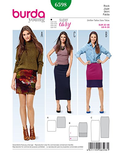 burda-style-schnittmuster-b6598-schmaler-jersey-rock-gr-6-20 image 8