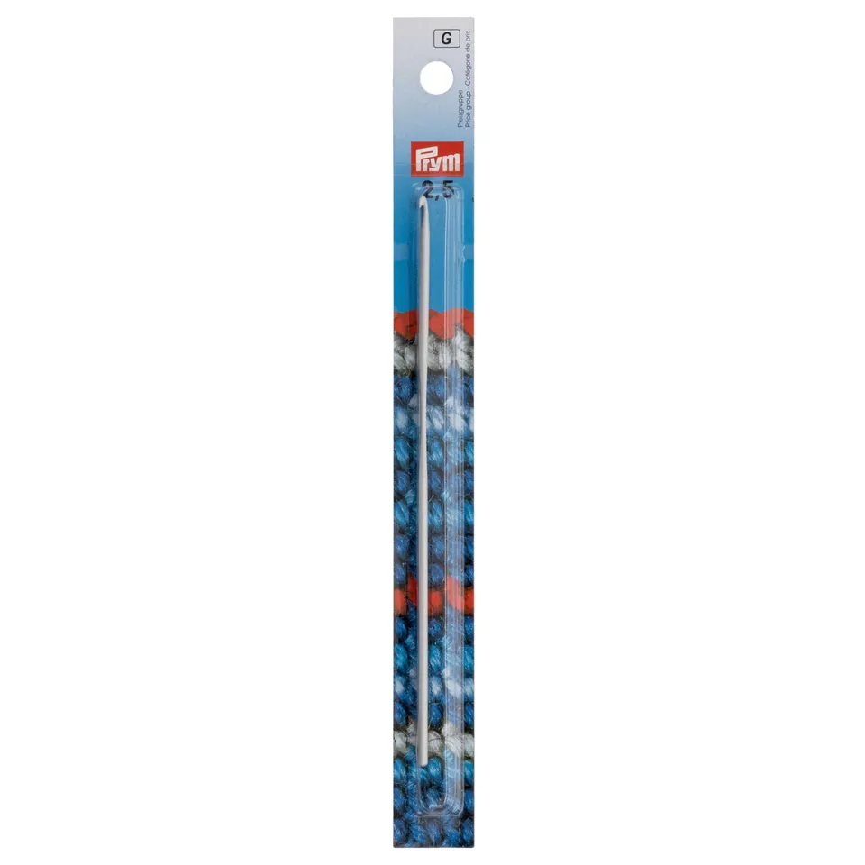 prym-wollh-kelnadel-aluminium-14-cm-2-50-mm-perlgrau image 1