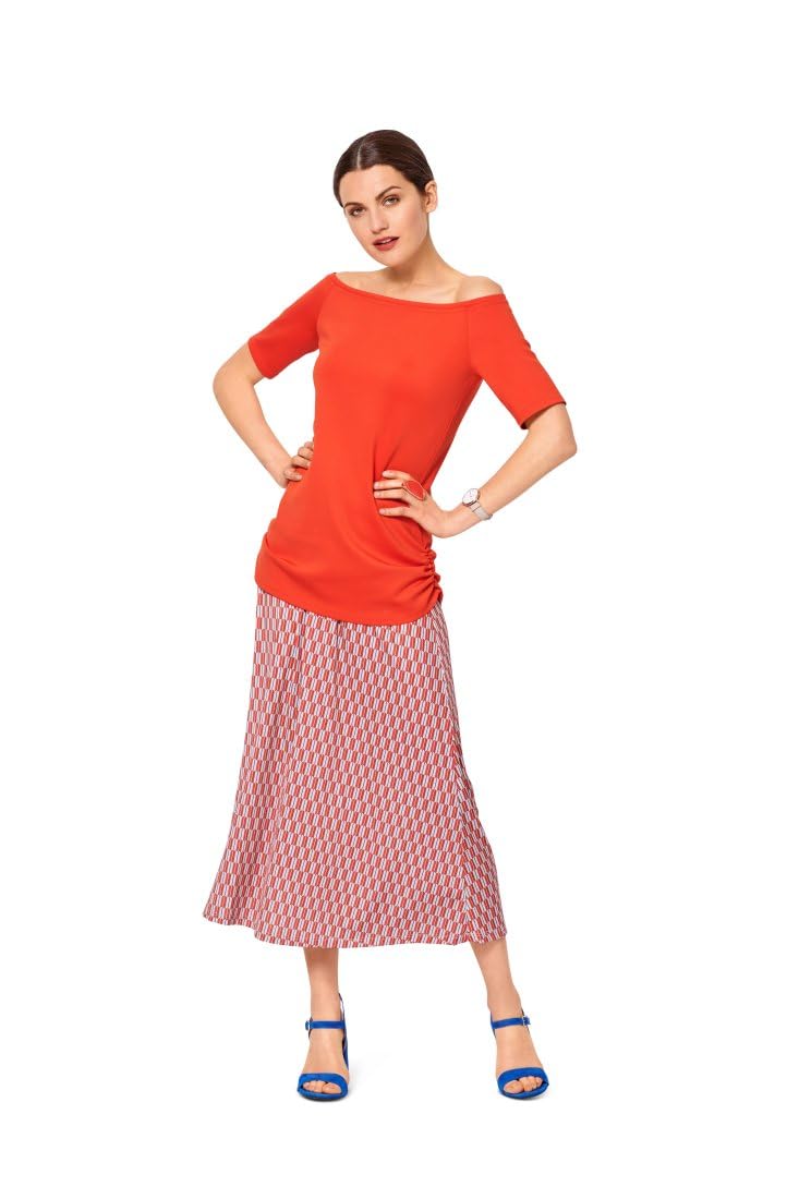 burda-style-6021-schnittmuster-off-shoulder-shirt-3-4-arm-damen-gr-34-44-sehr-le image 2