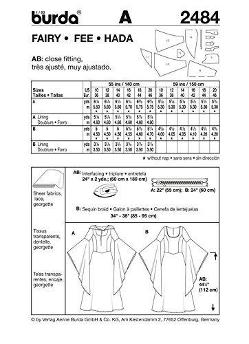 burda-style-2484-schnittmuster-fee-elfe-braut-kost-m-damen-36-46 image 3