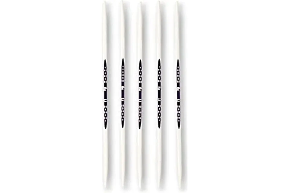 prym-ergonomics-strumpfstricknadeln-20-cm-3-5-mm-alabasterwei-5er-set image 1