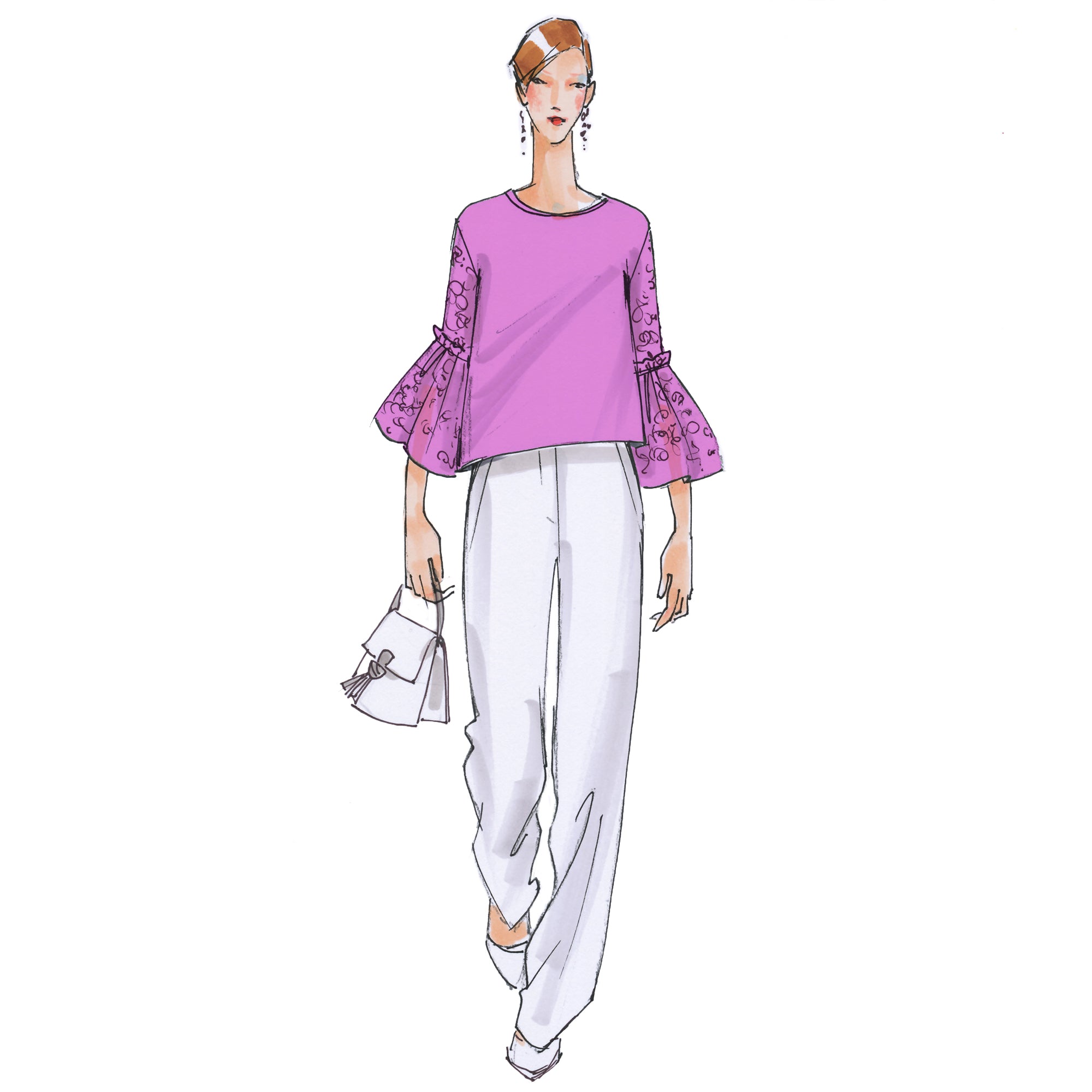 schnittmuster-berlin-meret-e-book-sommerbluse-damen-mit-r-schen-rmeln-und-schlit image 1