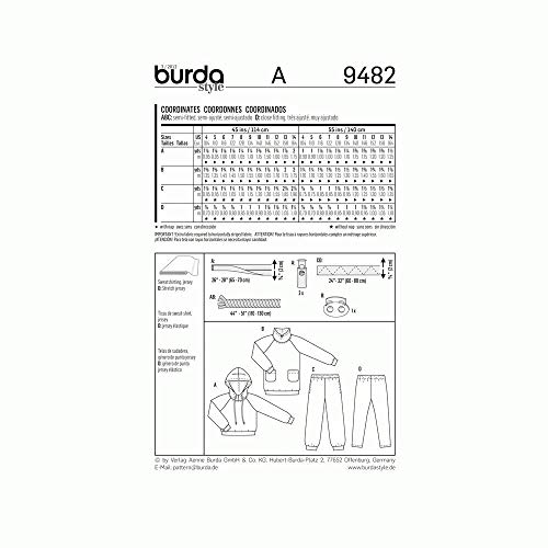 burda-9482-schnittmuster-kids-kapuzenshirt-shirtkleid-jogginghose-leggings-gr-10 image 6