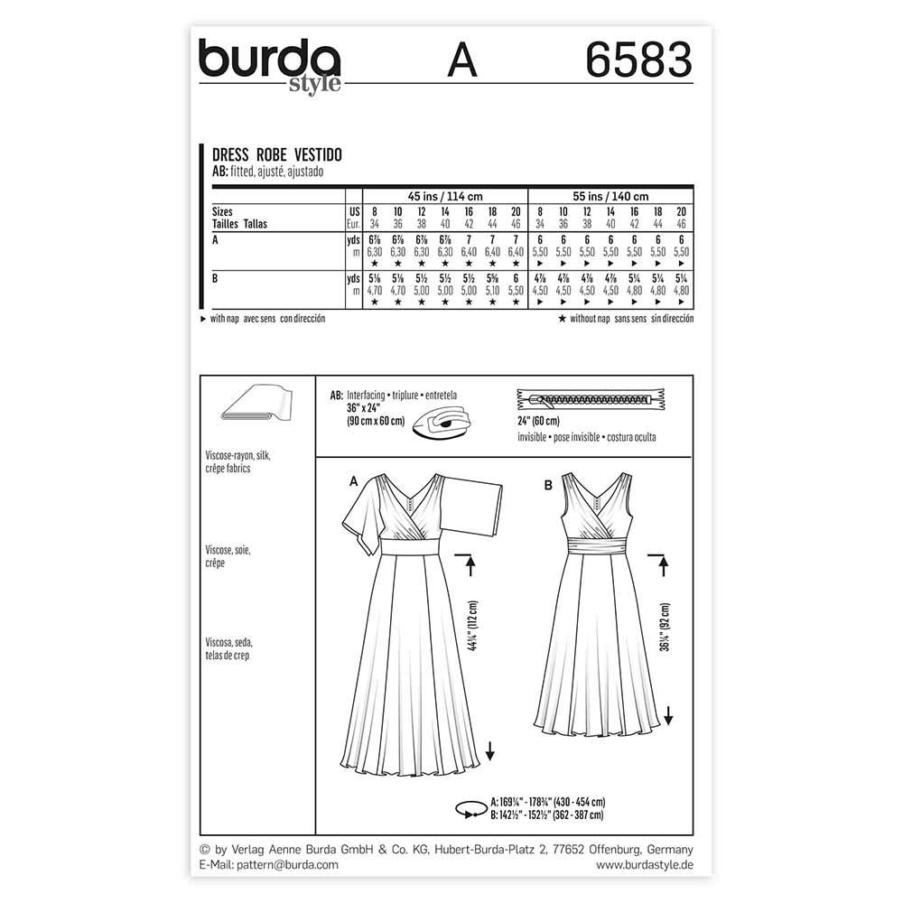 burda-style-empirekleider-6583-schnittmuster-damen-gr-34-46 image 2