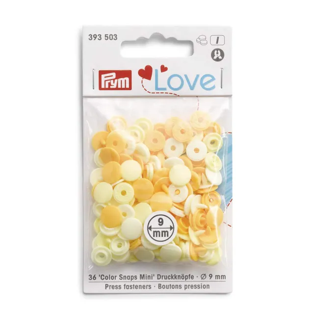 prym-love-color-snaps-mini-druckkn-pfe-mischpackung-hellgelb image 1