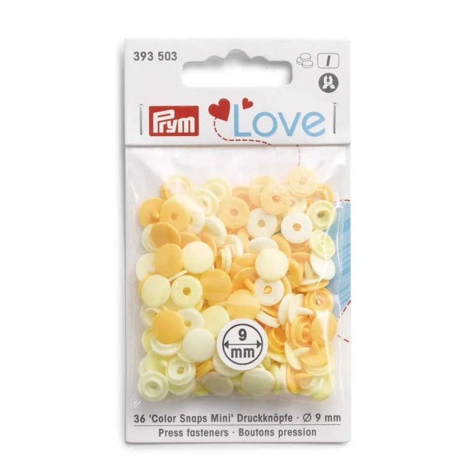 prym-love-color-snaps-mini-druckkn-pfe-mischpackung-hellgelb image 1