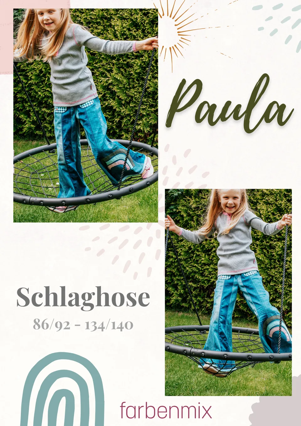 farbenmix-paula-schlaghose-schnittmuster-ebook-gr-86-140 image 1