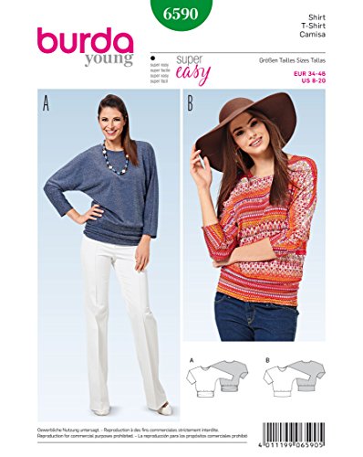 burda-style-b6590-schnittmuster-t-shirt-wei image 7
