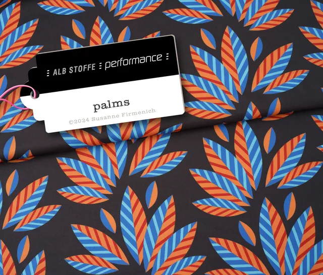 albstoffe-performance-palms-black-active-wear-meterware image 1