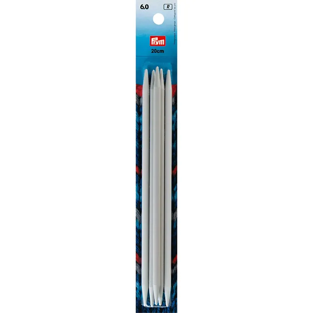 prym-218644-strumpfstricknadeln-kunststoff-20-cm-6-00-mm-grau image 1