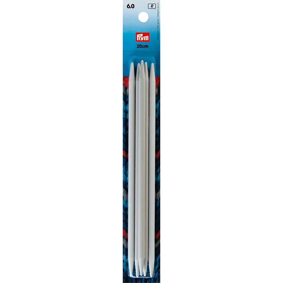 prym-218644-strumpfstricknadeln-kunststoff-20-cm-6-00-mm-grau image 1