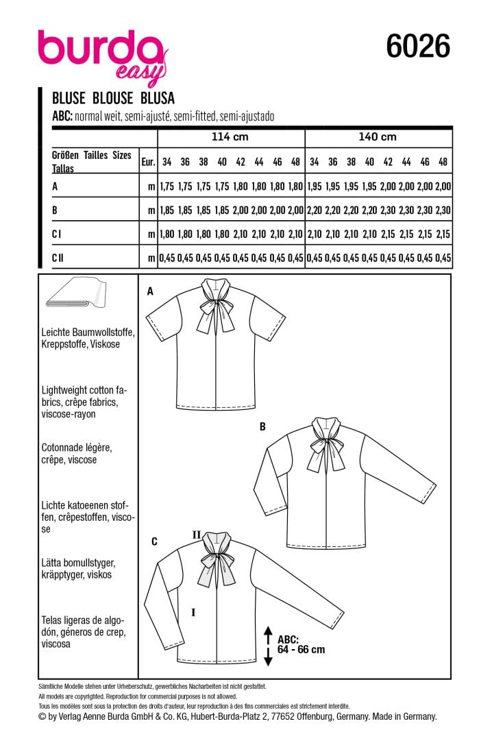 burda-style-schnittmuster-6026-schluppenblusen-damen-gr-34-48-n-hlevel-sehr-leic image 8