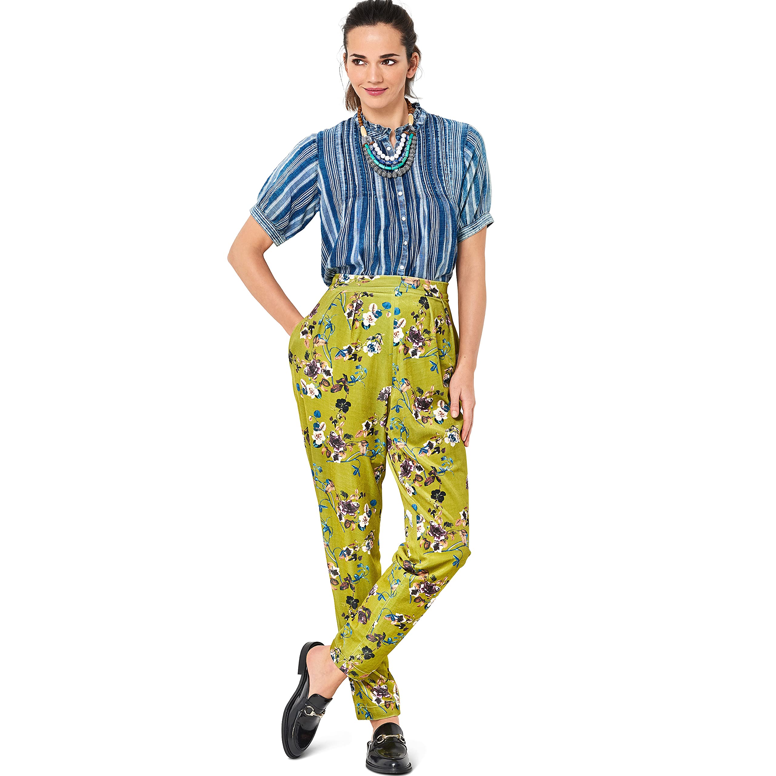 burda-style-schnittmuster-set-damen-plissee-hose-gr-34-44 image 4