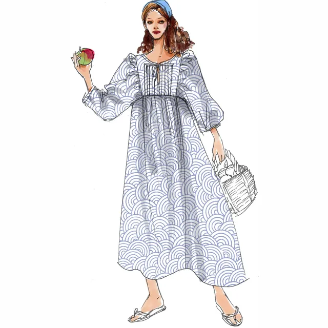 schnittmuster-berlin-midikleid-wiebke-damen-boho-kleid-gr-34-50 image 1