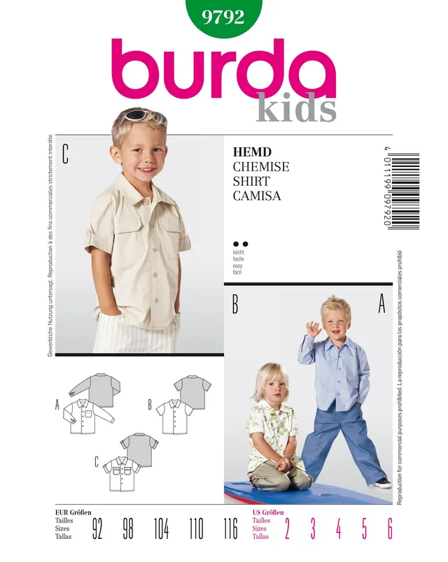 burda-style-9792-schnittmuster-hemd-polo-kids-gr-92-116 image 1